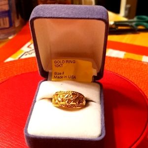 10K Yellow Gold Anniversary Band Ring, Size 8